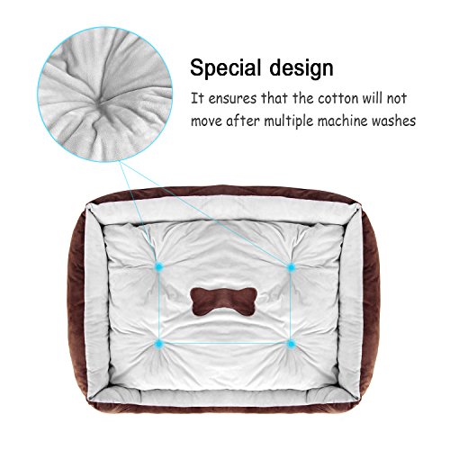 WILLNORN Dog Bed for Large Dogs Clearance with Cover Removable Mat Water Resistant Bottom and Washable Ped Sofa Bed Couch (L Large 35" L x 28" W x 6" H)
