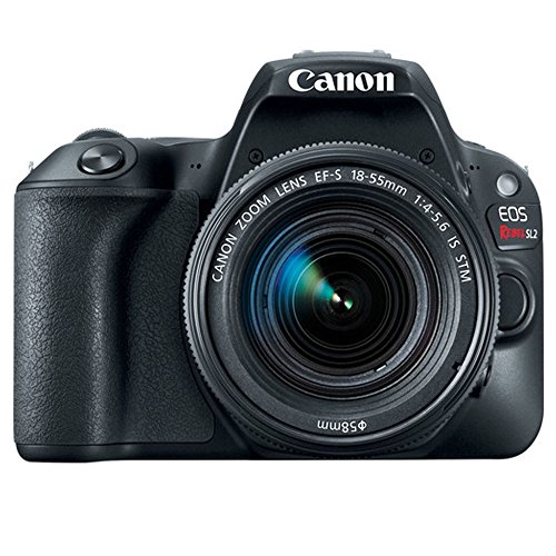 Canon EOS Rebel SL2 DSLR Camera + EF-S 18-55mm IS STM + EF 75-300mm III + 64GB Memory Card + Wide Angle & Telephoto + RS-60 Remote Switch + Slave Flash + Quality Tripod + Case & Backpack – Full Bundle