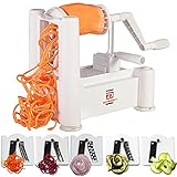 5-Blades vegetable spiralizer by DOTERNITY - Zucchini Spaghetti Maker - for Low Carb/Paleo/Vegan/Raw/Gluten-Free Meals- Professional Spiral Vegetable Slicer Kitchen cutter Tool …