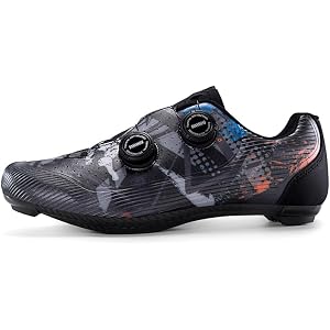 Durable Road Cycling Shoes for Men & Women - Bicycle Shoes with 2 Knob Lock and Delta Cleats, Ideal for Indoor and Outdoor Ri