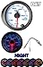 GlowShift White 7 Color 300 F Oil Temperature Gauge Kit - Includes Electronic Sensor - White Dial - Clear Lens - for Car & Truck - 2-1/16
