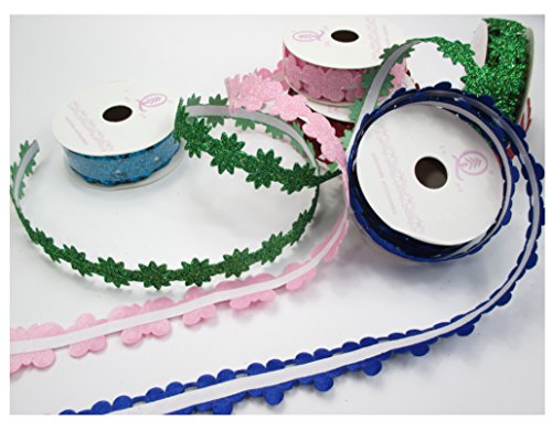 ALL in ONE Mixed Color 3/4” Glitter Sparkle Decorative Lace Washi Tape for Gift Wrapping Decoration, Scrapbooking, Holiday, Party, DIY(3/4” Glitter Lace)