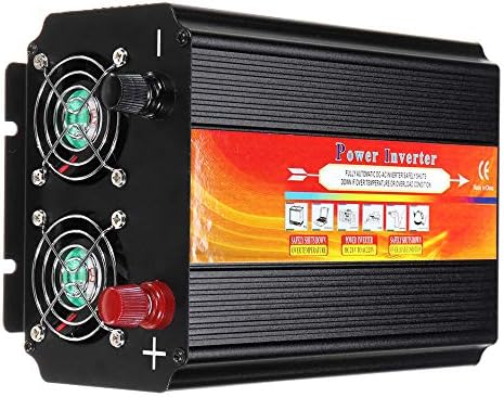 GreatFun 8000W Car Power Inverter 12/24V to 110/220V Sine Wave Converter With Blade Fuses with 2 Cooling Fans（12V-220V）