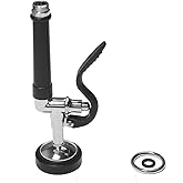 MSTJRY Commercial Sink Sprayer Pre Rinse Spray Valve with Handle Grip Assembly,1.42 GPM High Pressured Dish Sprayer for Replacement Kit of Commercial Faucet, Polished Chrome (Black)