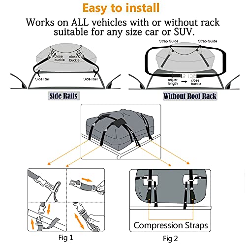20 Cubic Car Rooftop Cargo Carrier Bag Waterproof Heavy Duty Car Roof