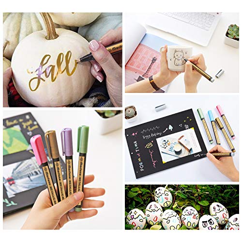 4 Metallic+Morfone+Markers+Painting+Scrapbook