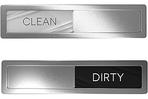 Hysgscwd Dishwasher Magnet Clean Dirty Sign, Non-Scratch Strong Slide Clean Dirty Dishwasher Magnet, Clear and Easy to Read F