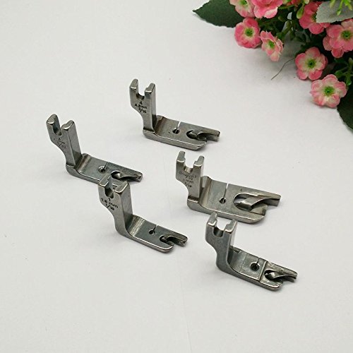 HONEYSEW 5 FIXED HIGH SHANK SCROLL HEMMER FEET FOOT SET For Consew 7360R-1 2230