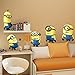 Apex Removable Despicable Me 2 Cute Minions Wall Stickers for Kids Rooms Bedrooms 5 Minions (60 x 45 cm)