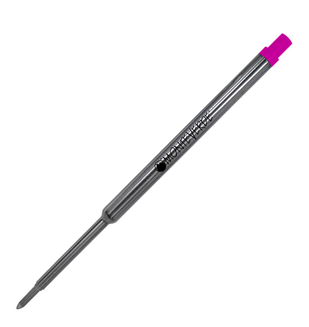 Monteverde Medium Point Ballpoint Soft Roll Refill for Waterman Ballpoint Pens - Pink (Pack of 2)