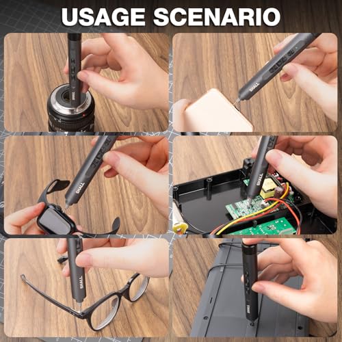 SHALL 127-pièces Kit Tournevis de Précision，Mini-détacheur électrique-Set, avec détacheurs électriques et manuels au style pin pour ordinateurs portables, iPhones, lunettes et électronique