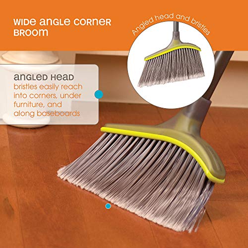 Casabella Wayclean Wide Angle Broom, Gray Pricepulse