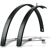 SKS GERMANY Edge AL56 Aluminum Bicycle Fender Set | SKS Edge AL Aluminum Fender Set 700c Black, Durable &amp; Disc Brake Compatible