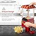 Aicook Hot Air Popcorn Popper Maker with Measuring Cup, No Oil Needed, FDA and ETL Approved, Red