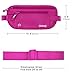 Bagail Money Belt Pouch w/Dual Clip For Travel With RFID Passport & Credit Card Sleeves (Fushcia)