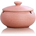 Lependor Ceramic Ashtray with Lids,Windproof,Cigarette Ashtray for Indoor or Outdoor Use，Ash Holder for Smokers,Desktop Smoking Ash Tray for Home Office Decoration - Pink