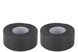 Hoomall PVC Caulk Strip,2PCS Black White 0.86in*10.5ft Waterproof Self-Adhesive Sealant Tape Collision Avoidance Tape, Caulking Tape for Protecting Bathroom Kitchen Toilet Sink Edges