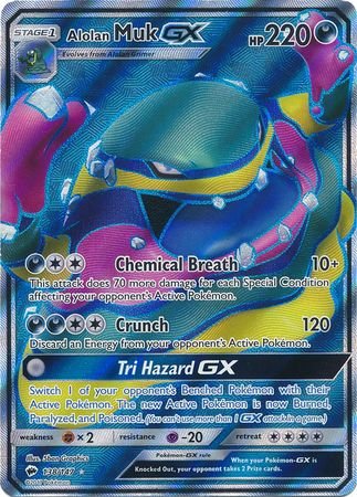 Alolan Muk-GX - 138/147 - Full Art Ultra Rare - Sun & Moon: Burning Shadows