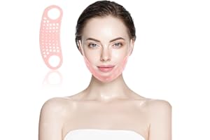 KALLORY V Line Strap for Women, Reusable Pink Face Lifting Mask with Chin Support, Double Chin Reducer for