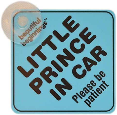 BuyOnlineForBaby Baby In Car On Board Suction Cup Window Body Panel Safety Sign Logo Boy Little Prince in Car