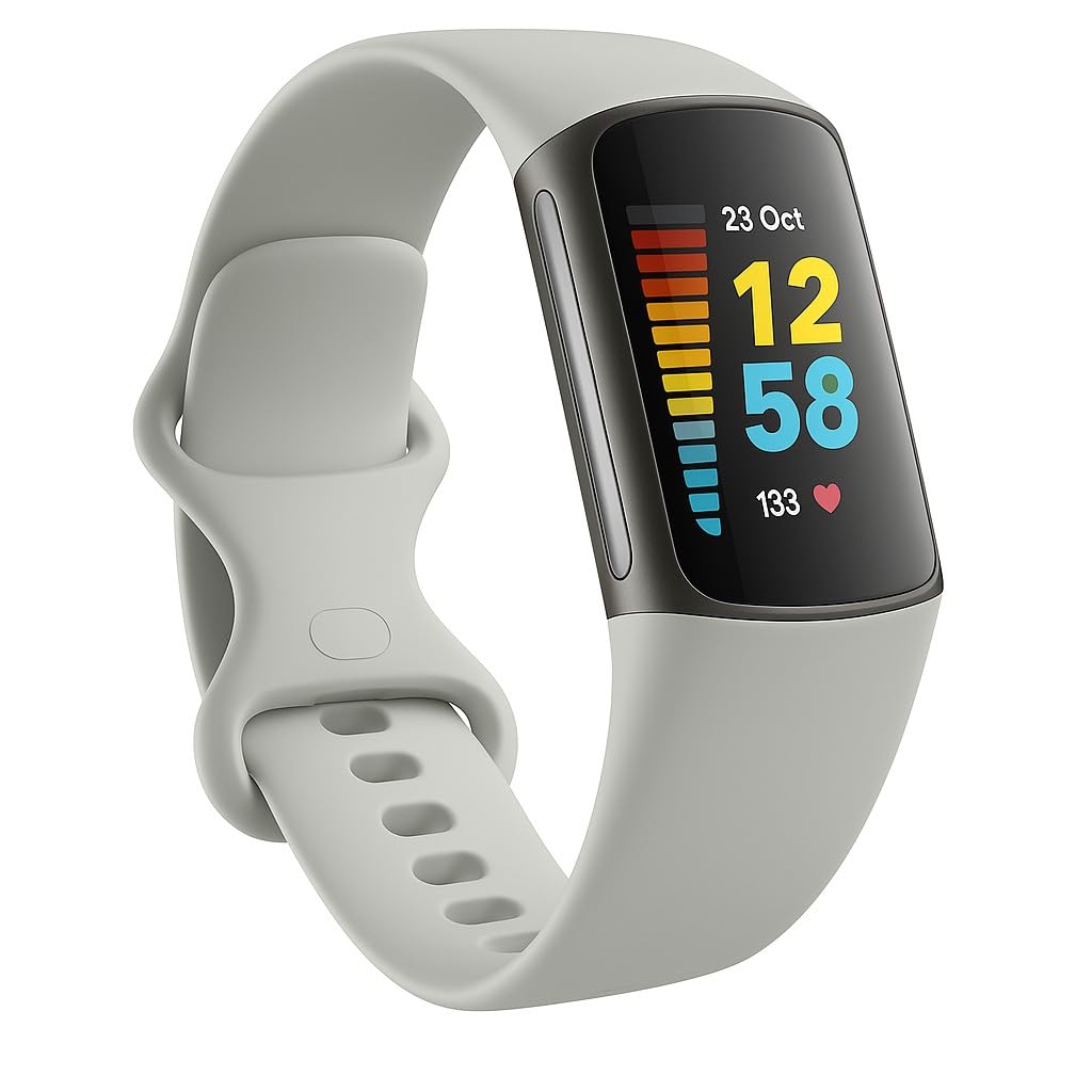 Panda Bobo Compatible with Fitbit Charge 5 Charge 6 strap Replacement Band Classic Wristband Women Men Small large (Small, Grey) — image 1