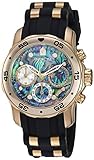 Invicta Men's Pro Diver Quartz Watch with Polyurethane Strap, Black, 20 (Model: 24830)