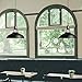 B2ocled Pendant Light, Industrial Retro Pendant Lights Fixtures with E26/E27 Based, Barn Hanging Pendant Lighting for Kitchen Island Farmhouse Living Room Barn, Blcak Metal Vintage Style