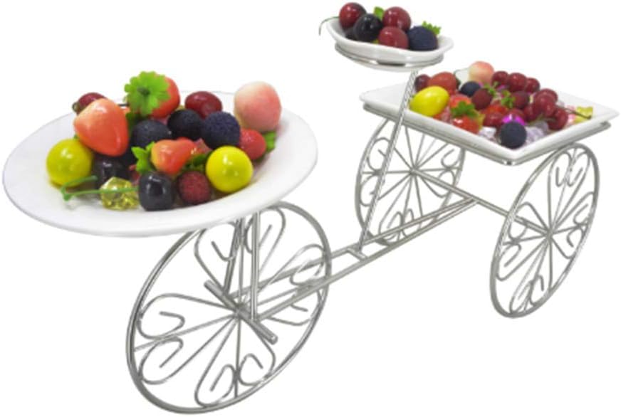 LZ 3 Tiers Cake Display Stand,3-Layer Wrought Iron Bicycle Dessert Cake Fruit Stand Cake Stand Formal Banquet Birthday Party Or Daily Use