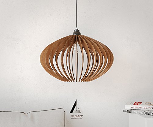 Wood pendant light, wood chandelier, wood ceiling lamp, modern chandelier, ceiling fixture, wood light fixture, wooden, industrial, lamp - Thumbnail 2
