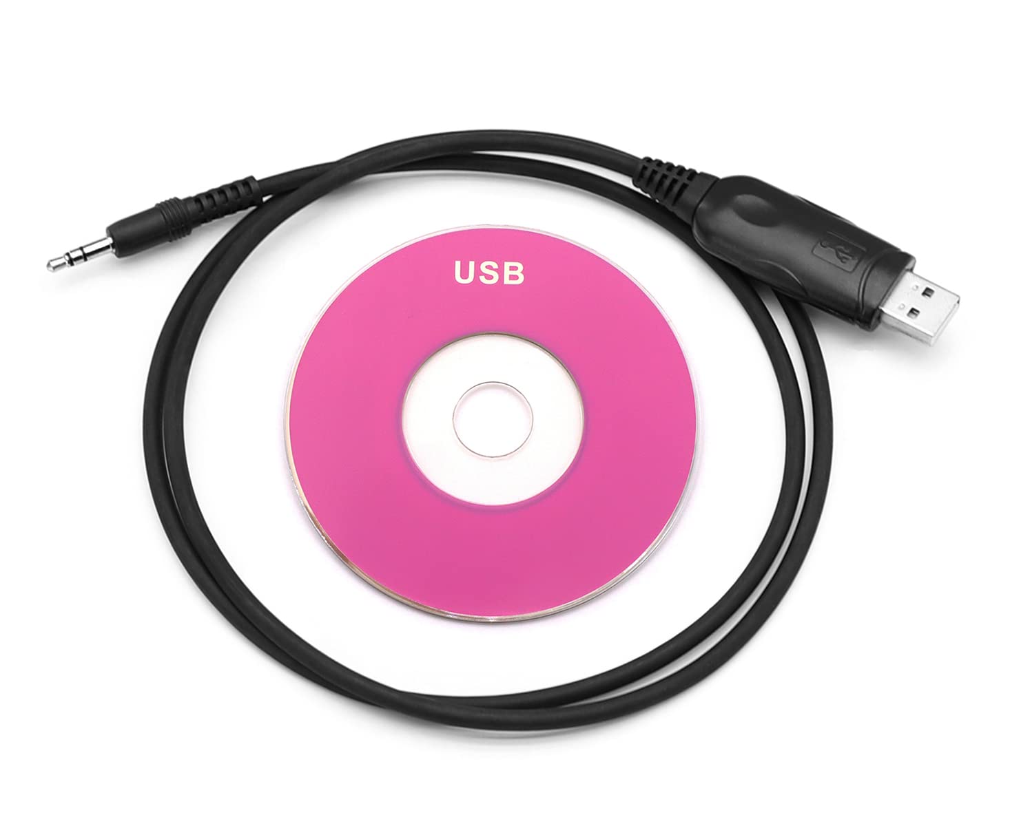 SUNDELY® USB Program Clone CAT Cable Cord Lead for Icom Radio IC-V8 IC-2730 IC-2730A IC-2820 IC-5100 IC-A6E IC-A24 IC-F4002 IC-M33 IC-M330GE IC-T10 Transceiver Walkie Talkie OPC-478 3.5mm 1-pin