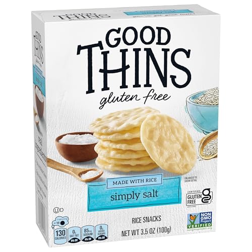 GOOD THINS SIMPLY SALT RICE SNACKS GLUTEN FREE CRACKERS, SNACK CRACKERS, 3.5 OZ
