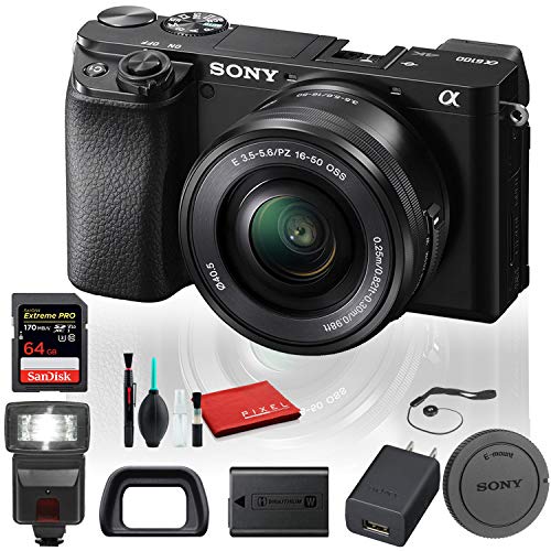 Sony Alpha a6100 Mirrorless Digital Camera (ILCE6100L/B) with 1650mm