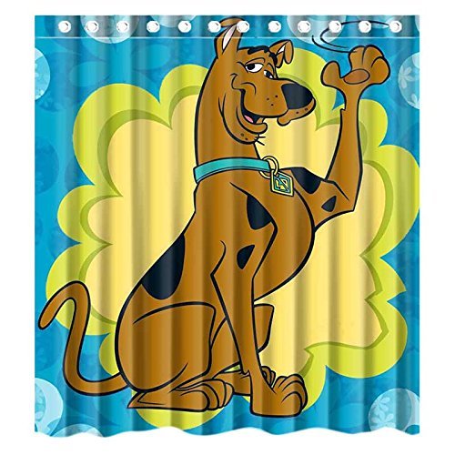 Custom Scooby Doo Cartoon Waterproof Bathroom Shower Curtain Polyester Fabric Shower Curtain Size 66 X 72