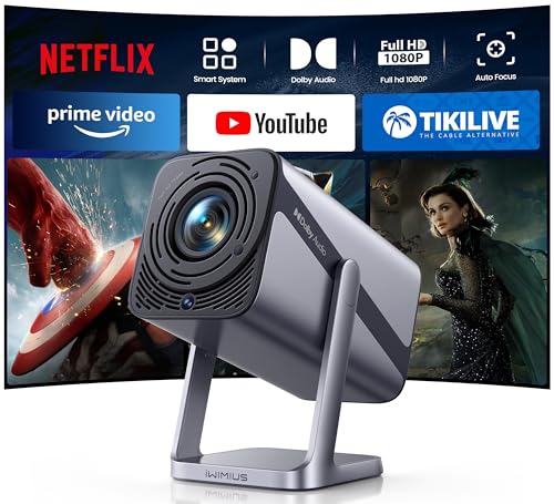 Netflix Ready/Dolby/Short Shot 4K Smart TV 800 ANSI Car Focus Projectors Portable WiFi Bluetooth Two-Way Ceiling 360° Rotation Home Cinema Outdoor Projector
