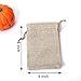 DECORA 50 PCS Burlap Bags with Drawstring Jute Hessian Linen Treat Bag for Halloween Wedding Jewelry Party Favors