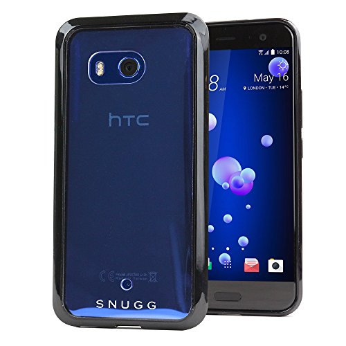 HTC U11 Case, Snugg [Clear Series] HTC U11 Case - [Black] Ultra Thin Lightweight Protective Bumper Cover for U11
