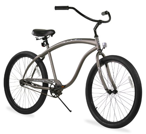 Firmstrong Bruiser Man Single Speed Beach Cruiser Bicycle, 26-Inch, Matte Grey (15150)