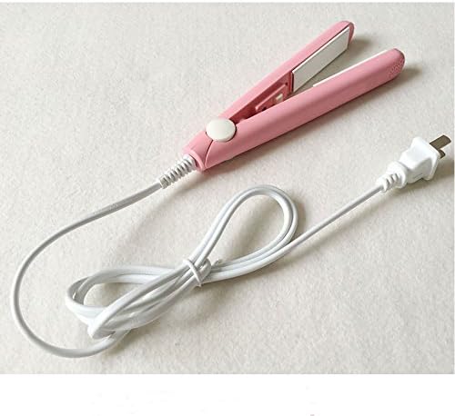 Chanbly 6 Inch Small 3D Floating Ceramic Splint Mini Hair Straightener Color Pink