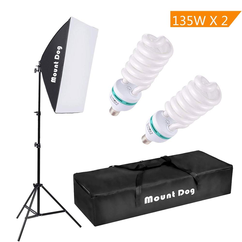 MOUNTDOG 1350W Photography Continuous Softbox Lighting Kit 20"X28
