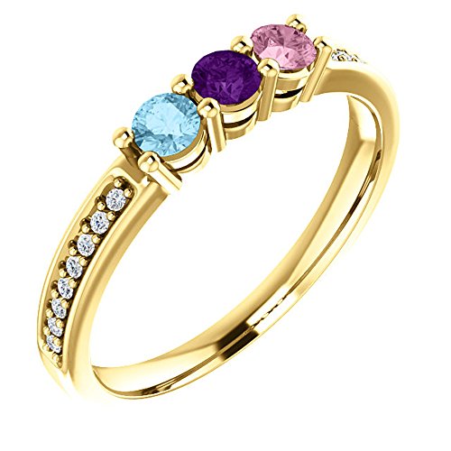 Family Mothers Ring 3 to 6 Birthstones 