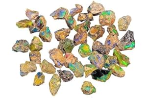 SAJTOX Opal Rough Natural Ultra Fire Mix Ethiopian Raw Crystal Rock Gemstone for Jewelry Making, Wire Wrapping, DIY, Healing Rings Crystals, Pendants, Wedding Gift