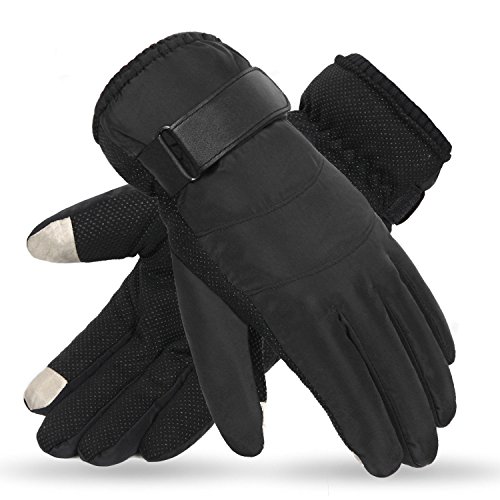 X-Prime Winter Warm Sports Outdoor Touchscreen Fashion Casual Cold Weather Gloves For Men (D. Black)