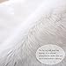 OJIA Shag Area Rug Faux Fur Sheepskin Area Rug, Super Soft Chair Cover Seat Cushion for Couch, Living Room Bedroom Floor - Ivory White, 2ft x 3ft