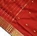 Indian Art Silk Sari Saree Woven Golden With Blouse Piece Paisley Design Decor (Maroon)