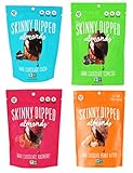 Skinny Dipped Almonds, Dark Chocolate Almonds Variety, 3.5oz, 5g plant based protein, Non GMO, gluten free (Variety, Pack of 4)