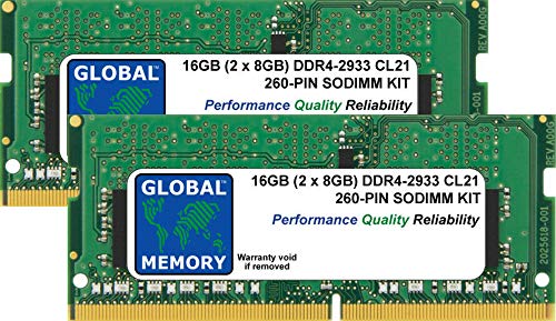 16GB (2 x 8GB) DDR4 2933MHz PC4-23400 260-PIN SODIMM MEMORY RAM KIT COMPATIBLE WITH LAPTOPS/NOTEBOOKS