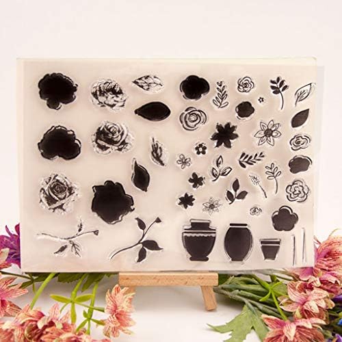 Manyao 花シリコーンクリアシールスタンプdiyスクラップブッキングエンボスフォトアルバム装飾紙 B07tzg81 168円