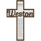 Personalized Baptism Cross wood sign, Wooden sign Baptism gifts for kids, Baby baptism cross wooden sign, Crosses for children wood sign, Christening gift for godson boys girls wooden cross sign1
