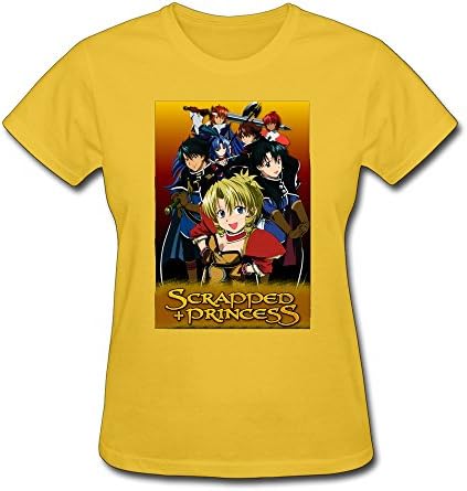YIYONGFENGZHEN Women's Scrapped Princess Electronic Game T-shirt XXL Yellow