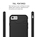 iPhone 7 / iPhone 8 Case, Moonmini Cover for iPhone 7/ iPhone 8 Ultra Slim [Kickstand] Dual Layer Hybrid Shockproof Heavy Duty Full Protection Case Shell with Wallet Card Slot (Black)